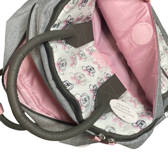 NEW Disney Baby Diaper Backpack with Minnie Mouse Changing Pad. - Picture 6 of 13